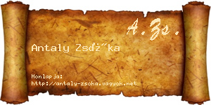 Antaly Zsóka névjegykártya